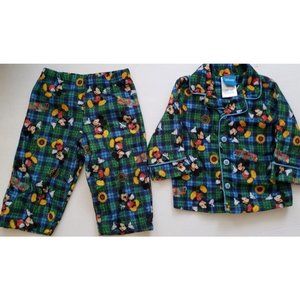 Disney Clubhouse Mickey Mouse Flame Resistant Pajama set Toddler 12M Boys VTG